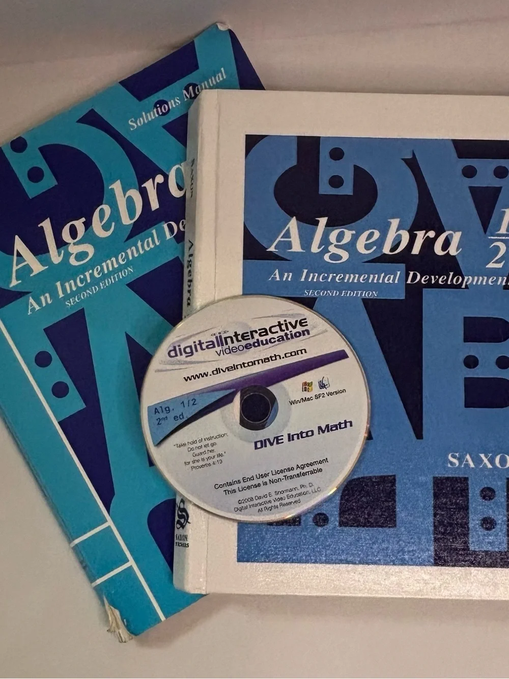 Saxon Algebra 1/2 Textbook and Solutions Manual with DVD Set - Blue